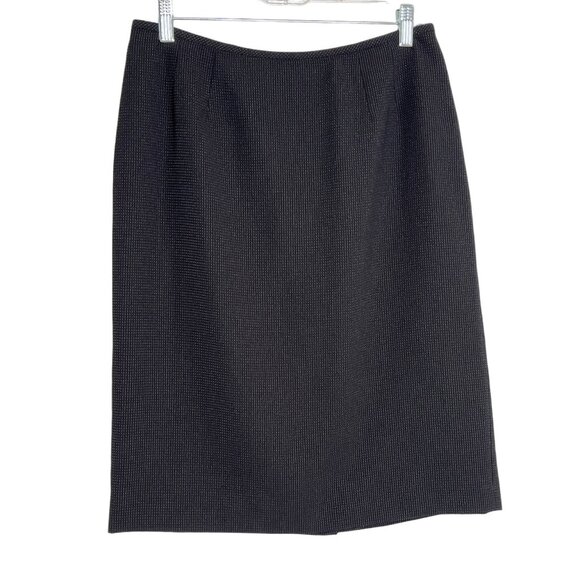 Kasper Classics Black Pencil Skirt 8P Petite Workwear Midi Straight - Picture 1 of 9